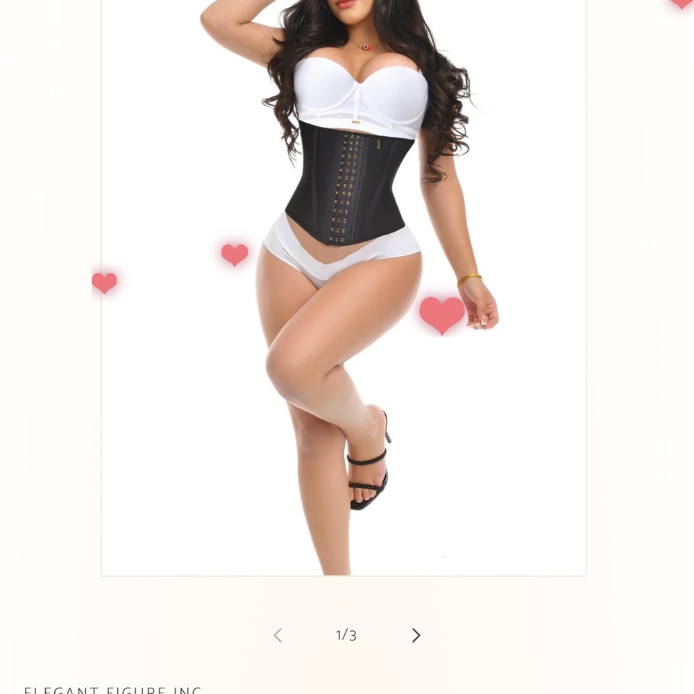 Black Corset with Gold Accents, waist tainer!
